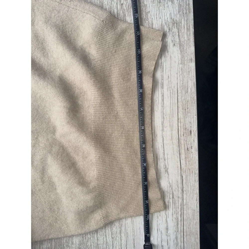 Vintage Bonwit Teller 100% Cashmere Short Sleeve Sweater Beige Size 36 XS S